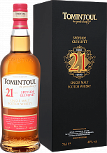 Виски Tomintoul Speyside Glenlivet Single Malt Scotch Whisky 21 YO (Подарочная упаковка)