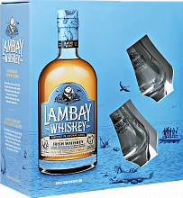 Lambay Small Batch Blend Irish Whiskey 4 yo (gift box with 2 glasses)